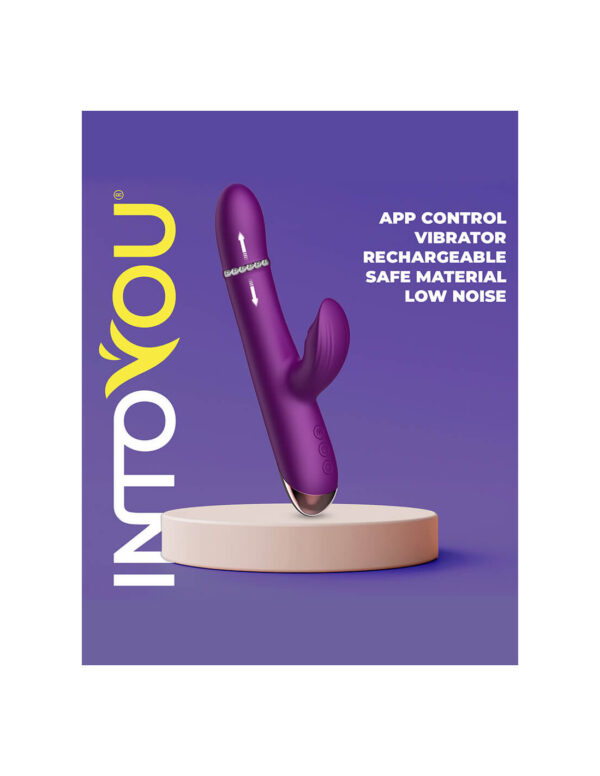 IntoYou - Sendel Rabbit Vibrator with Beads Ring and App Purple - Image 7