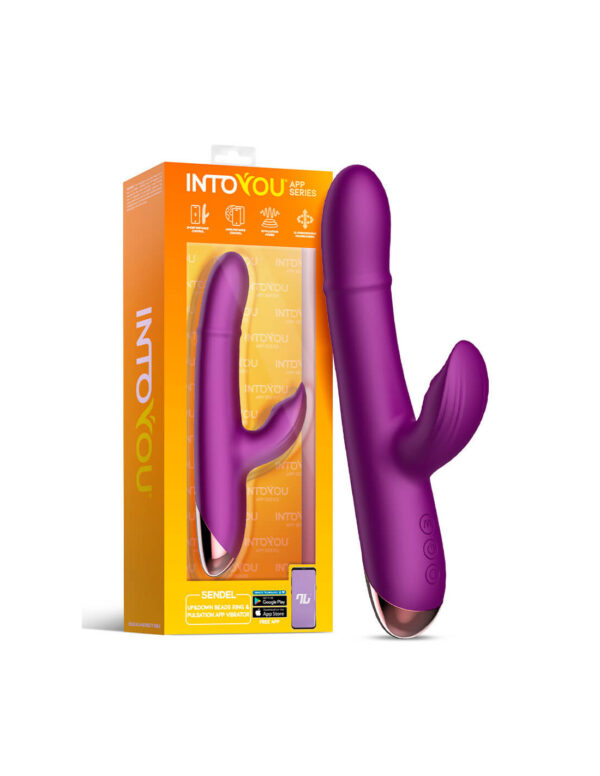 IntoYou - Sendel Rabbit Vibrator with Beads Ring and App Purple - Image 10