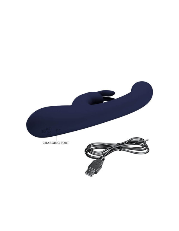 Pretty Love - Lamar Rabbit Vibrator With Digital LED Display Dark Blue - Image 6