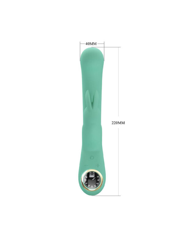 Pretty Love - Lamar Rabbit Vibrator With Digital LED Display Blue - Image 3