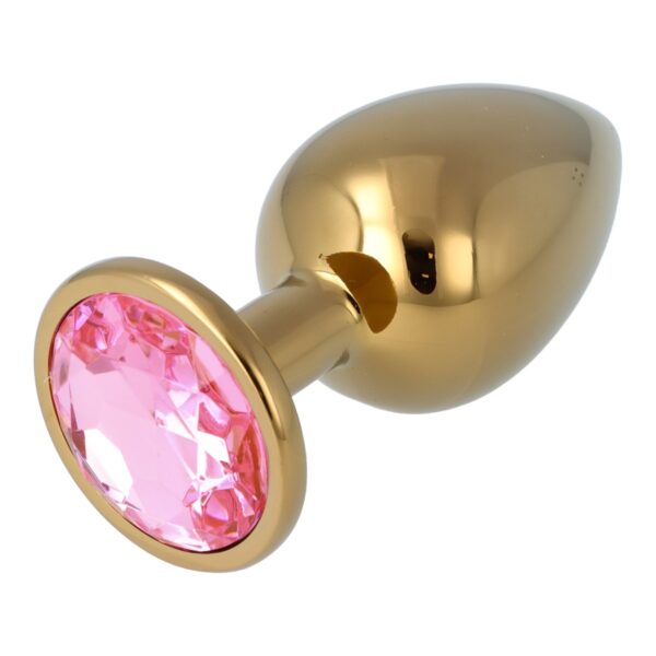 Pick&Love - No. 31 Rose Gold Butt Plug With Pink Crystal Size L