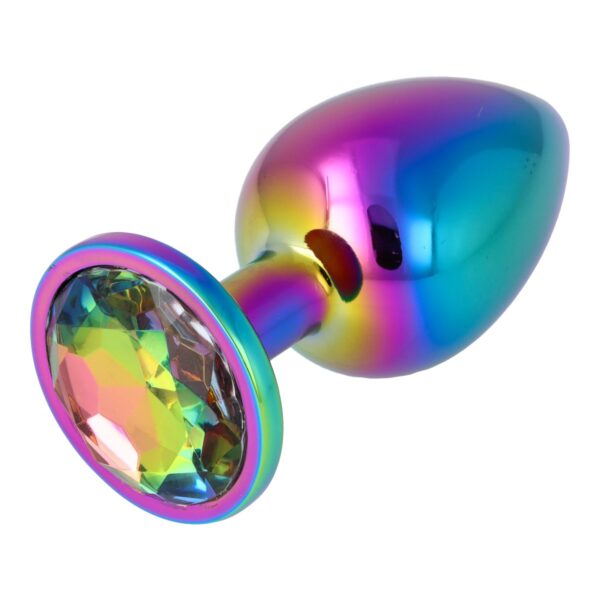 Pick&Love - No. 40 Rainbow Butt Plug With Multicolour Crystal Size L