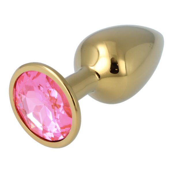 Pick&Love - No. 29 Rose Gold Butt Plug With Pink Crystal Size S