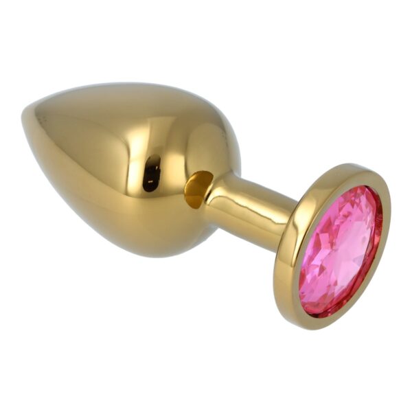 Pick&Love - No. 30 Rose Gold Butt Plug With Pink Crystal Size M - Image 2