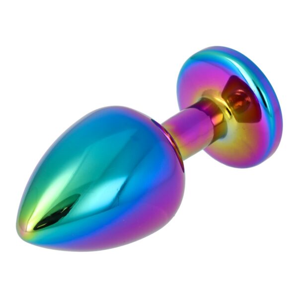 Pick&Love - No. 39 Rainbow Butt Plug With Multicolour Crystal Size M - Image 4