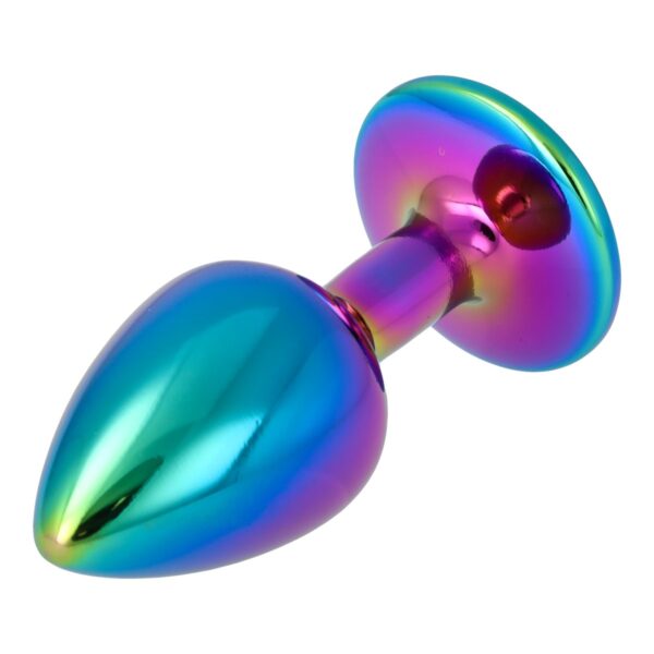 Pick&Love - No. 38 Rainbow Butt Plug With Multicolour Crystal Size S - Image 3