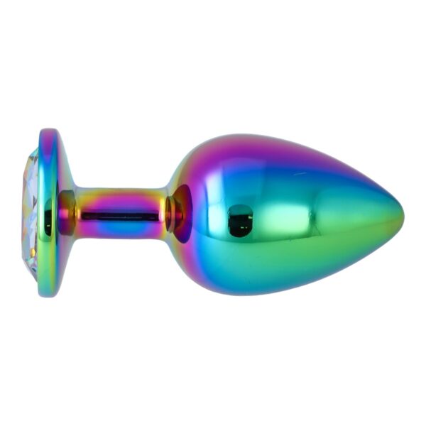 Pick&Love - No. 40 Rainbow Butt Plug With Multicolour Crystal Size L - Image 4