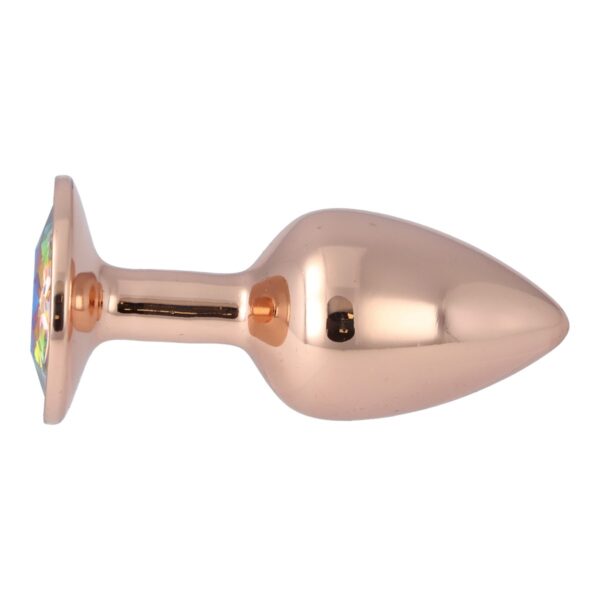 Pick&Love - No. 41 Rose Gold Butt Plug With Multicolour Crystal Size S - Image 3