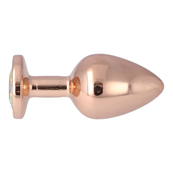 Pick&Love - No. 42 Rose Gold Butt Plug With Multicolour Crystal Size M - Image 5