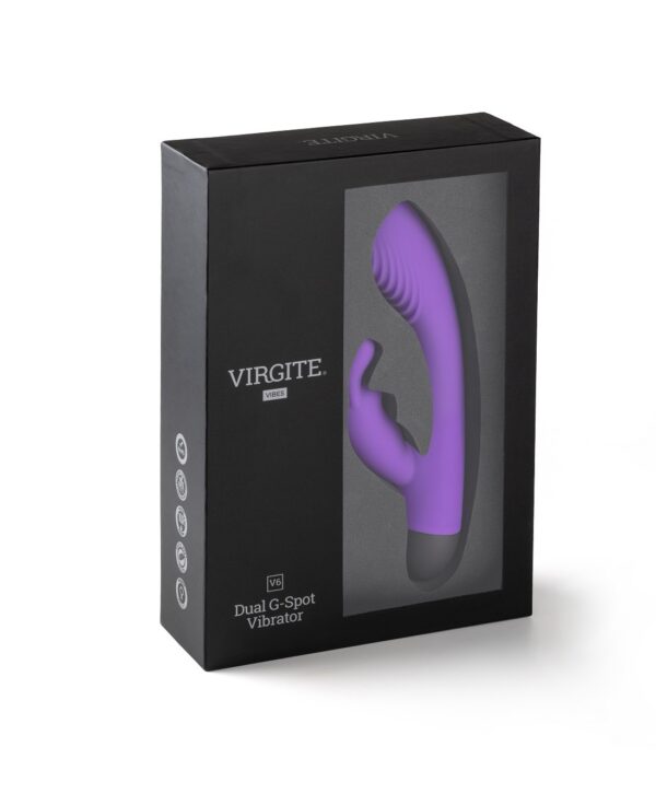 Virgite - Purple V6 Rechargeable Rabbit Vibrator - Image 3