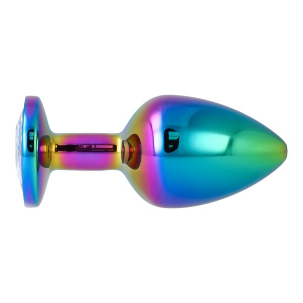 Pick&Love - No. 16 Rainbow Butt Plug With Clear Crystal Size M - Image 5