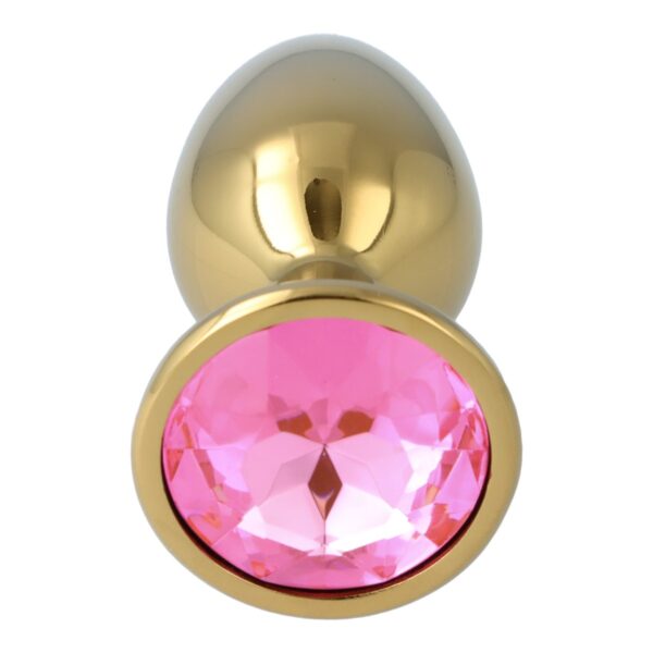 Pick&Love - No. 29 Rose Gold Butt Plug With Pink Crystal Size S - Image 2