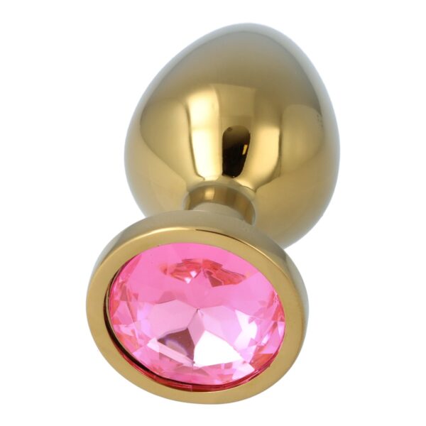 Pick&Love - No. 30 Rose Gold Butt Plug With Pink Crystal Size M