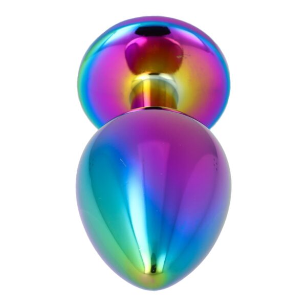 Pick&Love - No. 40 Rainbow Butt Plug With Multicolour Crystal Size L - Image 5