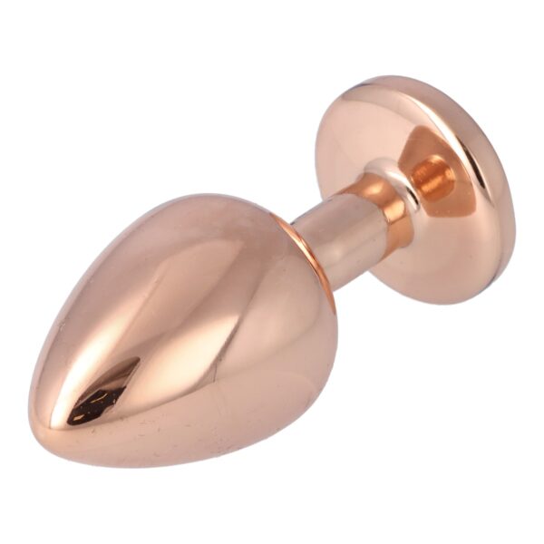 Pick&Love - No. 42 Rose Gold Butt Plug With Multicolour Crystal Size M - Image 3