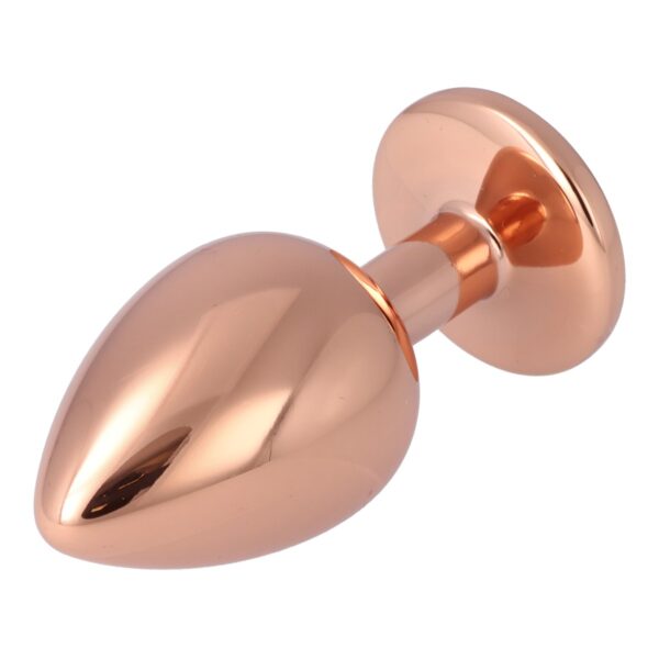 Pick&Love - No. 43 Rose Gold Butt Plug With Multicolour Crystal Size L - Image 4