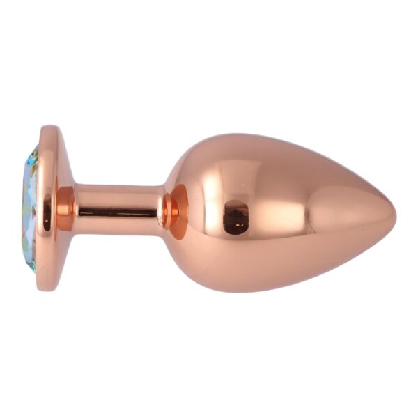 Pick&Love - No. 43 Rose Gold Butt Plug With Multicolour Crystal Size L - Image 5