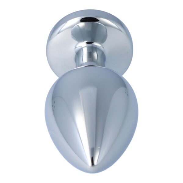 Pick&Love - No. 23 Silver Butt Plug With Clear Crystal Size M - Image 6