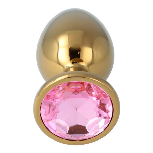 Pick&Love - No. 31 Rose Gold Butt Plug With Pink Crystal Size L - Image 2