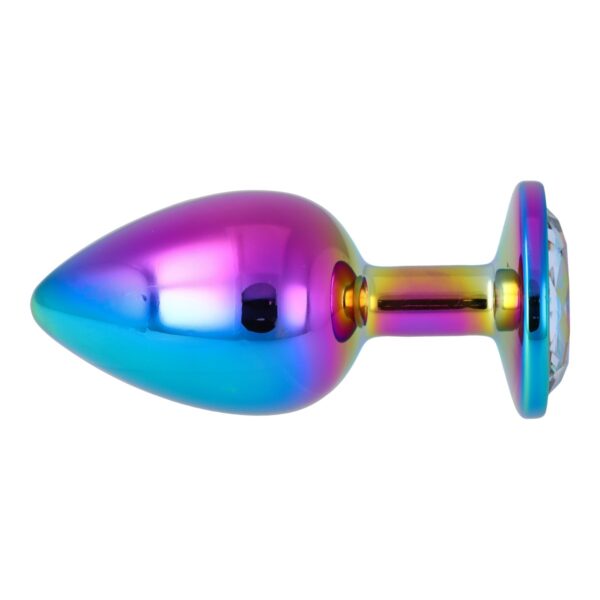 Pick&Love - No. 40 Rainbow Butt Plug With Multicolour Crystal Size L - Image 7