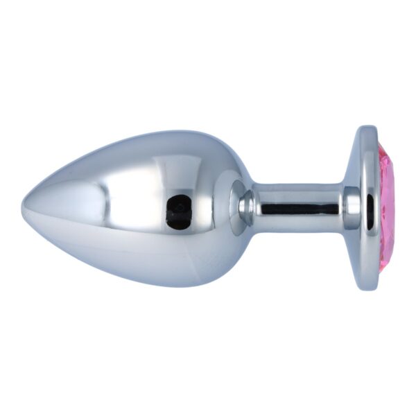 Pick&Love - No. 21 Silver Butt Plug With Pink Crystal Size L - Image 6