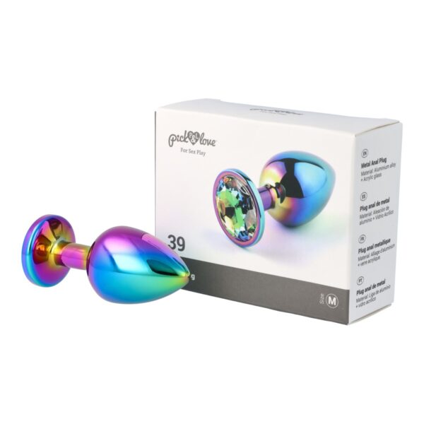 Pick&Love - No. 39 Rainbow Butt Plug With Multicolour Crystal Size M - Image 13