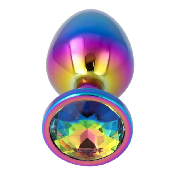 Pick&Love - No. 39 Rainbow Butt Plug With Multicolour Crystal Size M - Image 5