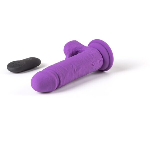 Virgite - Realistic 6.5 Inch Remote Dildo With Balls Purple R12 - Image 4