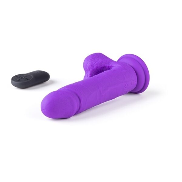 Virgite - Realistic 7.2 Inch Remote Dildo With Balls Purple - Image 3