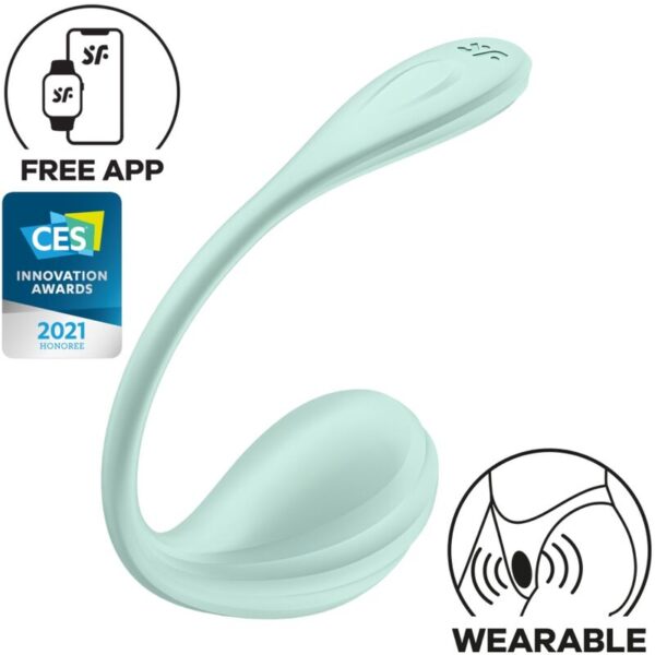 Satisfyer - Shiny Petal Remote & App Control Egg Vibrator Green