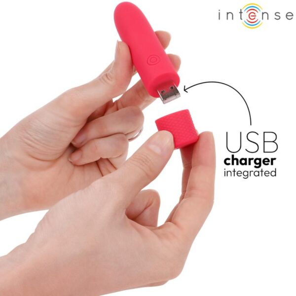 Intense - Symone Rechargeable Vibrating Bullet Red - Image 4