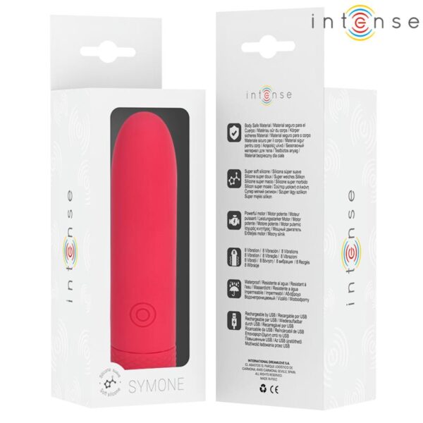 Intense - Symone Rechargeable Vibrating Bullet Red - Image 7