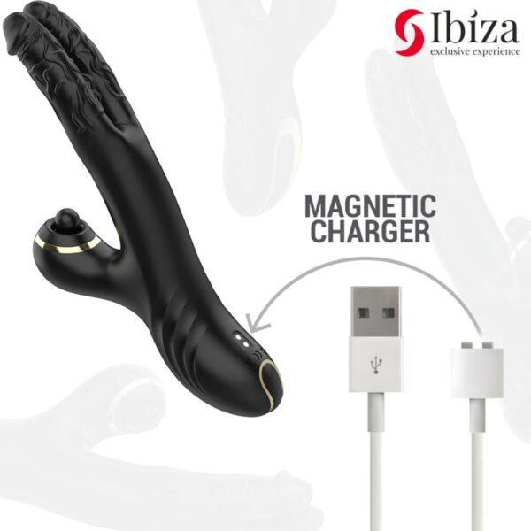 Ibiza - Two Dragons Double Rabbit Vibrator Black - Image 2